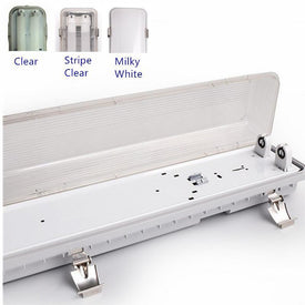 LED Tube Fixture (No Tube included) for Dual LED Tube  Tri-proof LED Tube Support Bracket Waterproof , Dustproof, Corrosion-Proof