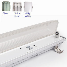 LED Tube Fixture (No Tube included) for Single LED Tube  Tri-proof LED Tube Support Bracket Waterproof , Dustproof, Corrosion-Proof