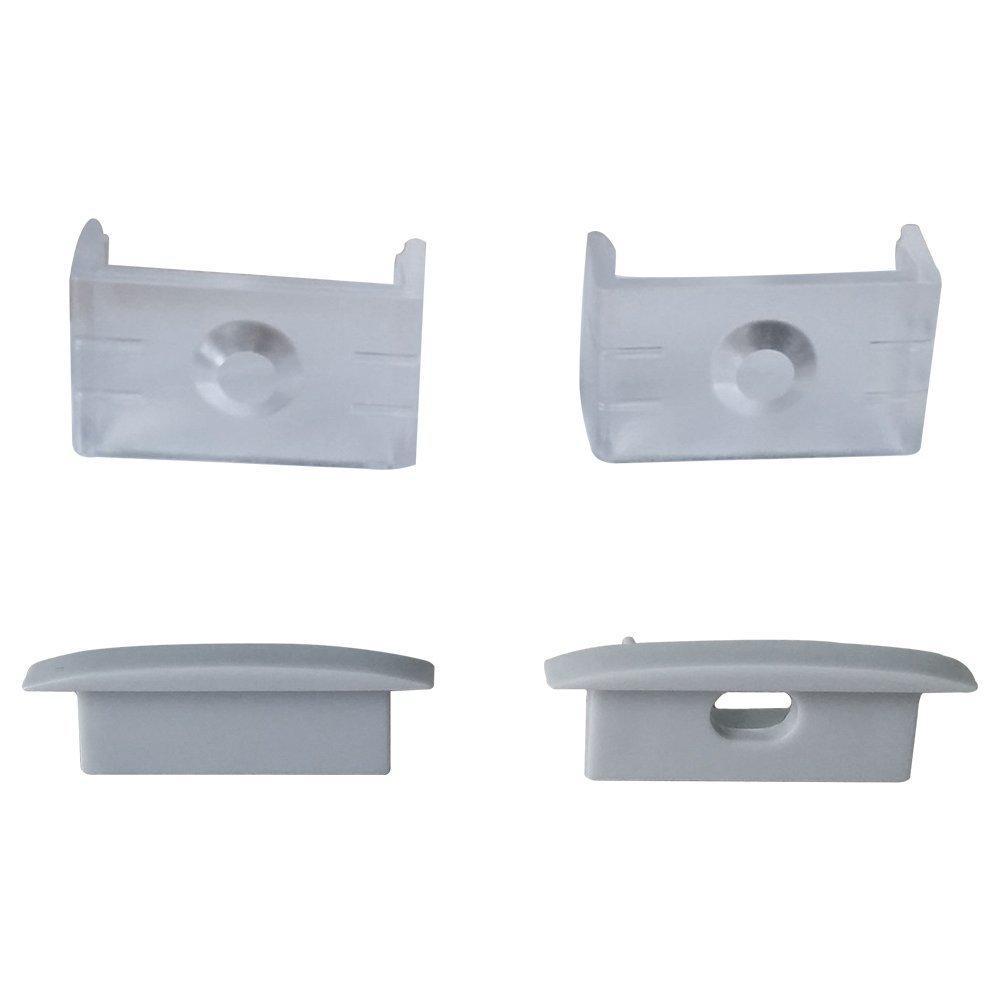 5/10/25/50 Pack Silver U03 10x30mm U-Shape Internal Width 20mm LED Aluminum Channel System with Cover, End Caps and Mounting Clips Aluminum Profile for LED Strip Light Installations