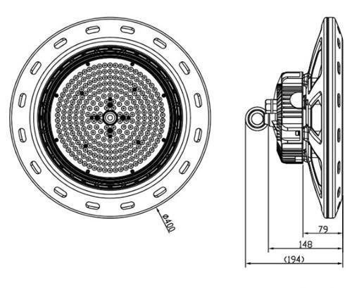 280W High Power UFO IP65 Waterproof Full Spectrum LED Grow Lights for Hydroponic and Medical Plant Cultivation
