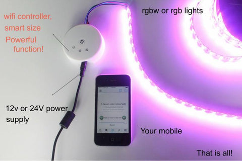 Image of UFO WiFi Smart Phone App Controllable LED RGB / RGBW Controller Wireless Controller for LED Flexible Strips