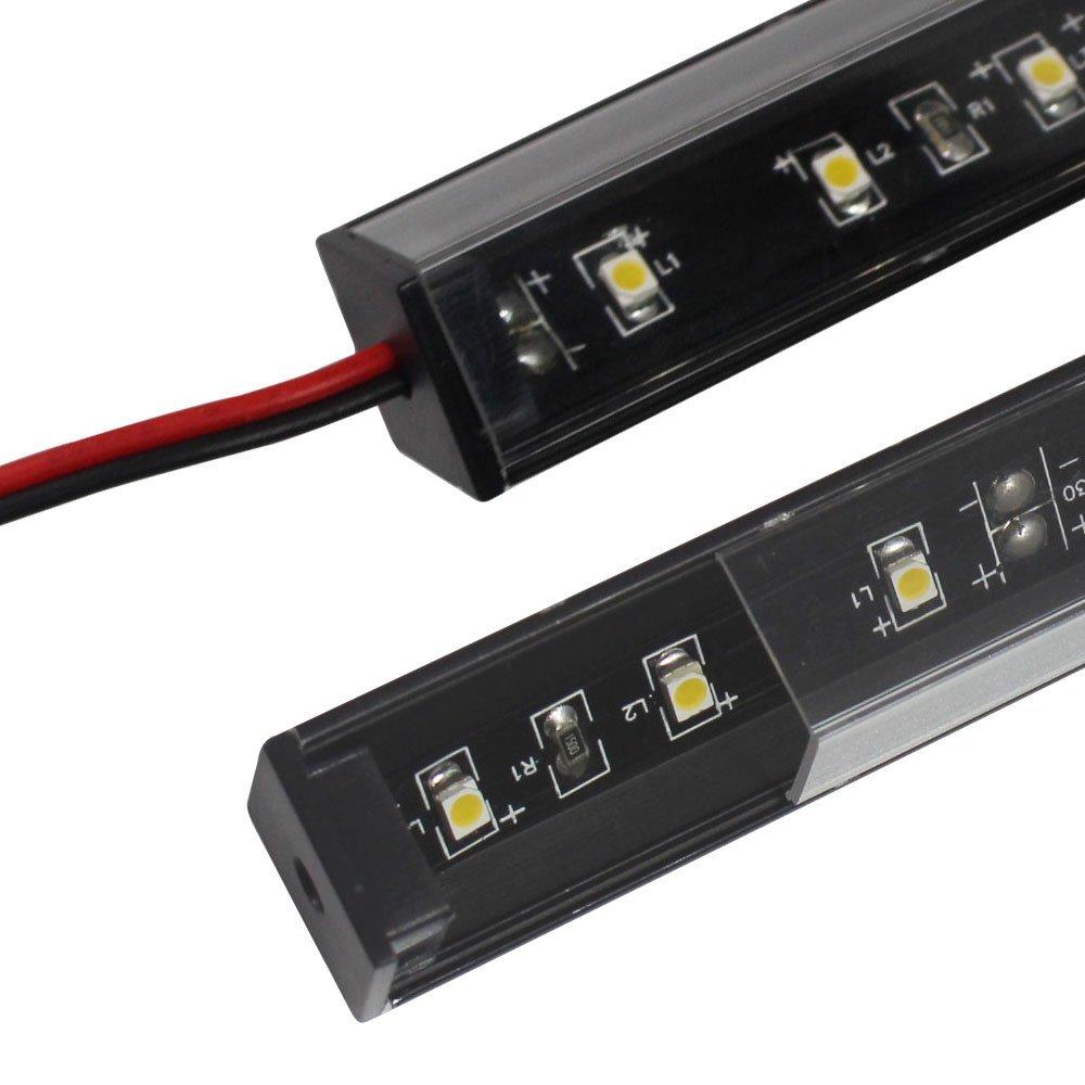 5/10/25/50 Pack Black V01 16x16mm V-Shape Vertical Angle Cover Internal Width 12mm Corner Mounting LED Aluminum Channel with End Caps and Mounting Clips Aluminum Extrusion