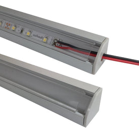 5/10/25/50 Pack Silver V03 18x18mm V-Shape Internal Width 12mm Corner Mounting LED Aluminum Channel with Oyster White Cover, End Caps and Mounting Clips for Flex/Hard LED Strip Light