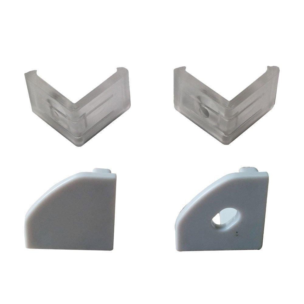 5/10/25/50 Pack Silver V03 18x18mm V-Shape Internal Width 12mm Corner Mounting LED Aluminum Channel with Oyster White Cover, End Caps and Mounting Clips for Flex/Hard LED Strip Light