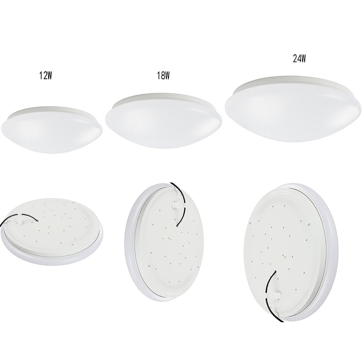 18W 11.4 Inch (290mm) LED Ceiling Light Fixture CCT changable & Dimmable with RF controller Round Acrylic Shade White Finish Modern LED Flush Mount