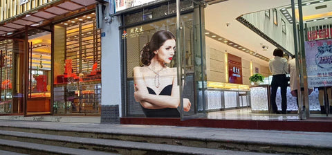 Image of aClear Series Transparent LED Display Screen 3.9/7.8mm Pixel 1500nits/4500nits in 500x500mm Aluminum Indoor Type for Glass/Window Display