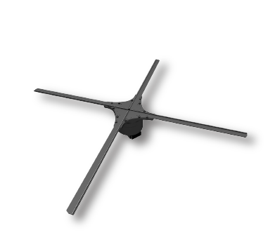 Free Shipping 60cm 3D Hologram WiFi App Cloud Control Advertising Display LED Fan- 4 Blades 720pcs LEDs 1200Nits Ideal for Store/Casino/Restaurant/Bar Signs