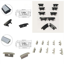 10pcs/5 Pair-Pack End Caps for LED Aluminum Channel