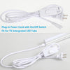 Plug-in Power Plug Cord 6Feet with On/Off Switch On Fit for T5 Integrated LED Tube Light