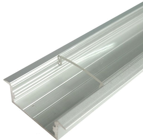 Image of 5/10/25/50 Pack Silver U03 10x30mm U-Shape Internal Width 20mm LED Aluminum Channel System with Cover, End Caps and Mounting Clips Aluminum Profile for LED Strip Light Installations
