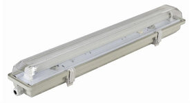 Stripe Clear  Cover T8 LED Tube Lights with Striped Clear Tri-proof  T8 Tube Fixture for Single Tube